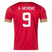 Billige Landsholdstrøjer Serbien VM 2022 Aleksandar Mitrovic 9 Hjemmetrøje..